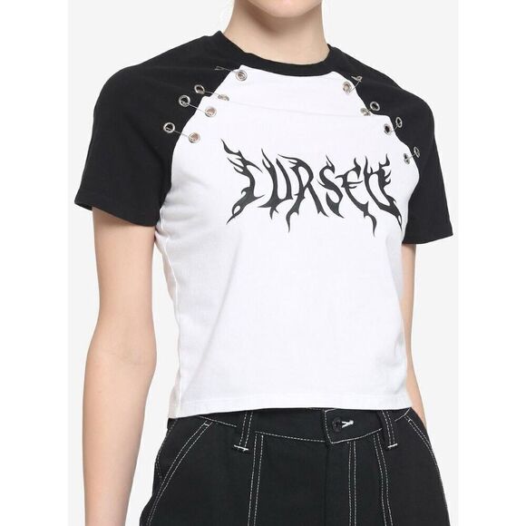 Cursed Grommet Girls Crop T-Shirt (Med) - Picture 1 of 6